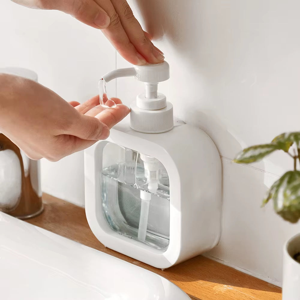 1/2 PCS Large-Capacity Soap Dispenser Bottle, Transparent Visible Plastic Press Bottle, Suitable for Travel, Kitchen, Bathroom