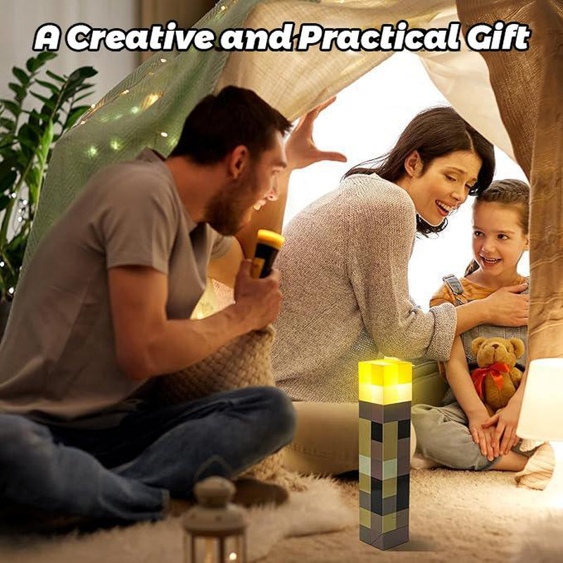 Upgraded Pixel Torch Night Light β USB Pluggable LED Wall Lamp | Handheld Flashlight for Kids Room, Holiday Party & Creative Home Decor
