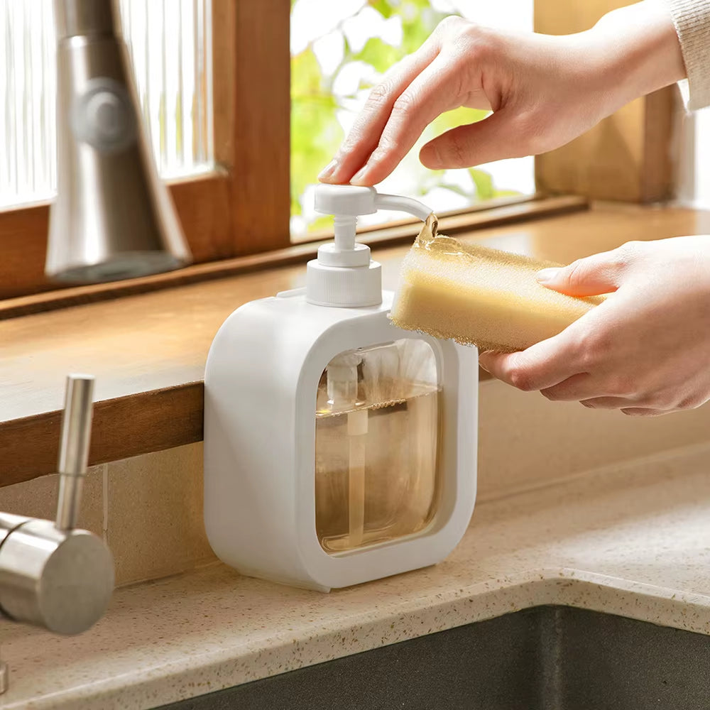1/2 PCS Large-Capacity Soap Dispenser Bottle, Transparent Visible Plastic Press Bottle, Suitable for Travel, Kitchen, Bathroom