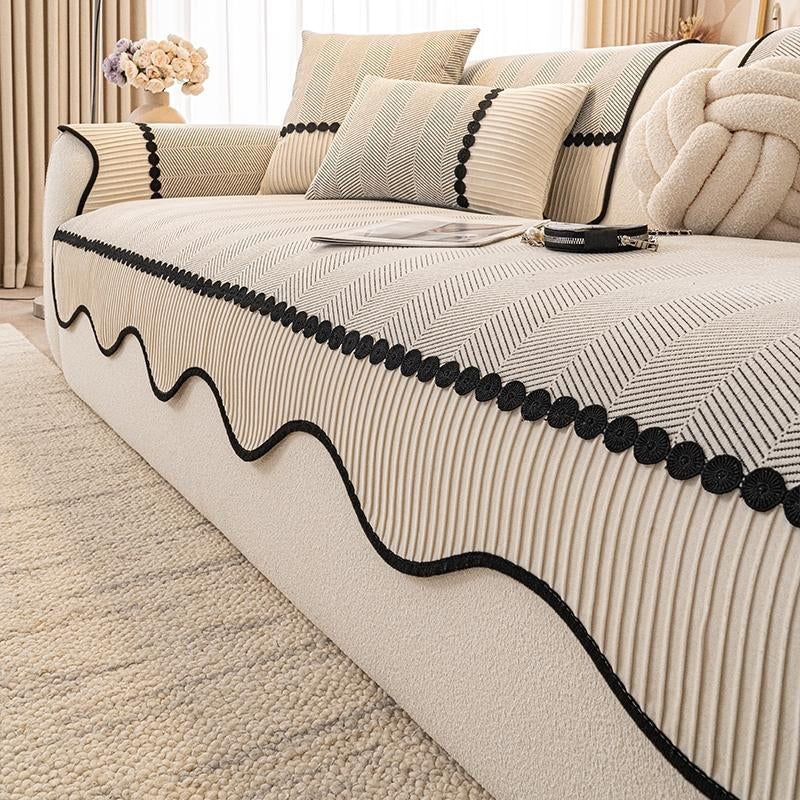 Pet-Friendly Chenille Sofa Cover, Suitable for Armchairs & Sofas, Easy to Clean, Home Decor, Living Room & Bedroom