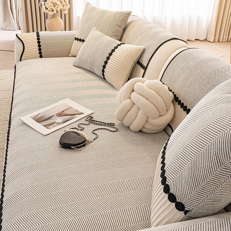 Pet-Friendly Chenille Sofa Cover, Suitable for Armchairs & Sofas, Easy to Clean, Home Decor, Living Room & Bedroom