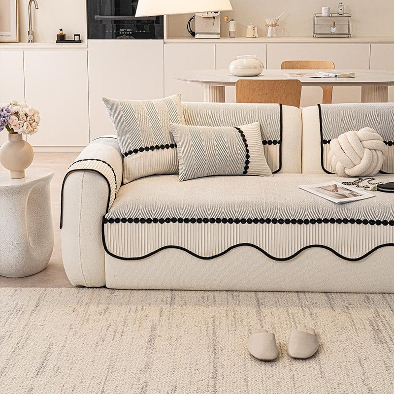 Pet-Friendly Chenille Sofa Cover, Suitable for Armchairs & Sofas, Easy to Clean, Home Decor, Living Room & Bedroom